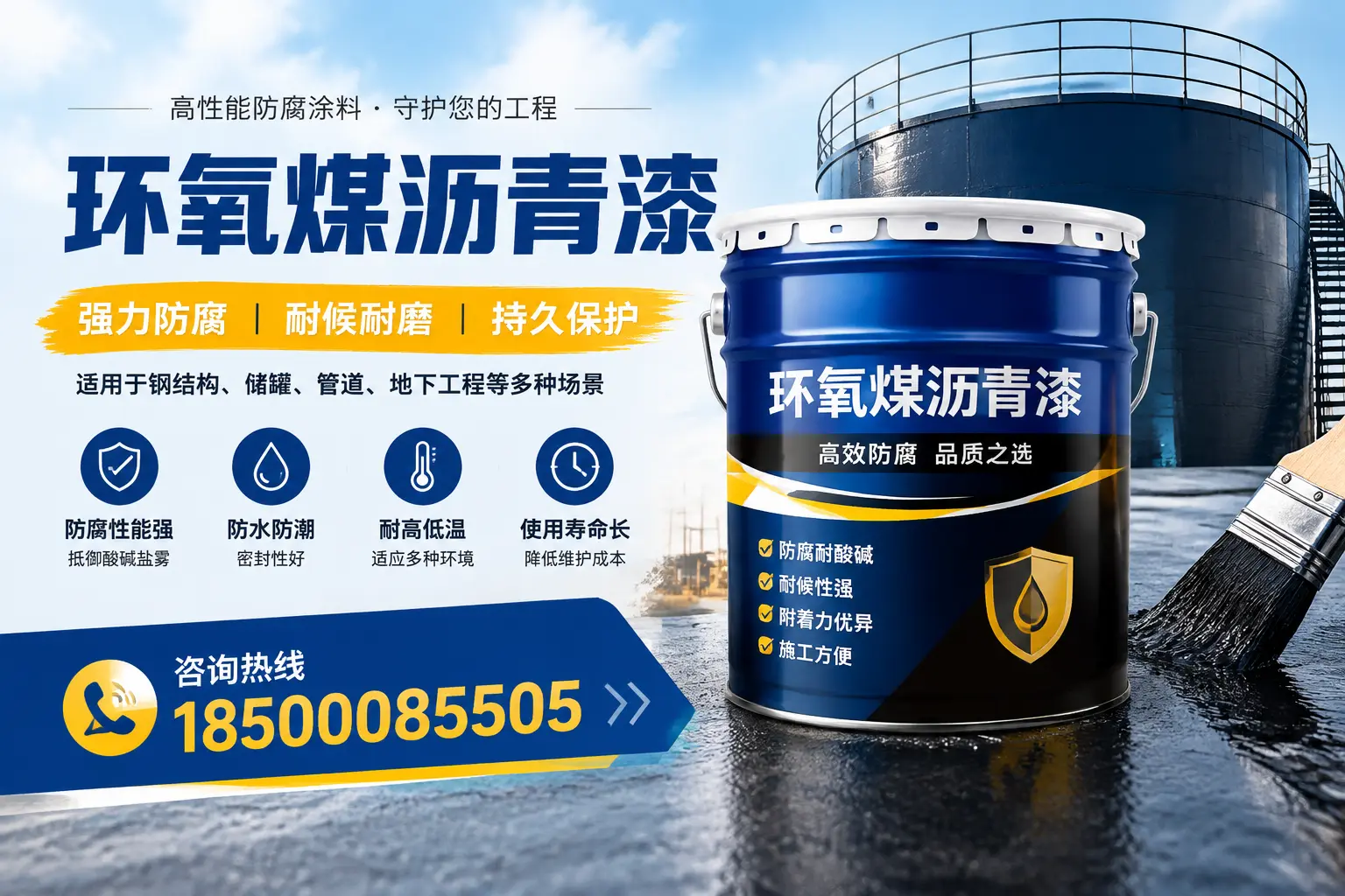 环氧煤沥青漆在工业中的应用,仙桃企业的选择